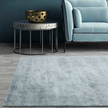 Blade Modern Plain Distressed Tonal Metallic Shimmer Hand-Woven Soft Textured Tip Sheared Loop Pile Silky Viscose Flatweave Airforce Blue Rug-Asiatic Carpets-Rug Love - The Most Loved Rug Store